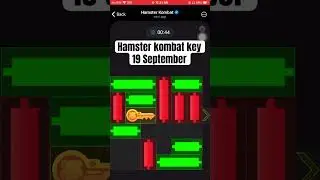 Hamster Kombat Mini Game Key 19 September 