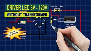 Driver Led | Auto DC Converter 3V, 9V, 12V, 15V, 18V, 21V, 36V, 80V, 120V | Without Transformer