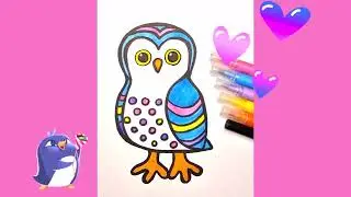Owl How to Draw step by step 🦉Cute Easy Drawings for Kids