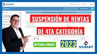 Suspensión de retenciones por rentas de Cuarta Categoría 2023 SUNAT bien explicado