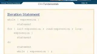 05  C++ Enums    25  Iteration Statements