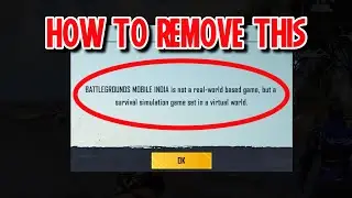 How to Remove BGMI Survival Simulation Set In Virtual World  | Vaice Note |  bgmi beg fixed