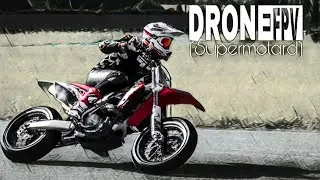 DRONE Chasing Supermotard (Honda CRF 450)