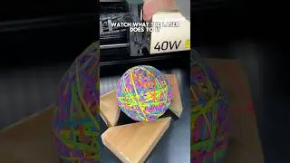 Rubber band ball VS $3k LASER (SATISFYING)