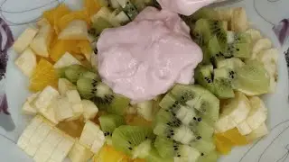 🍇Every Day Cooking Fruit Salad for Dessert Tasty and Easy / Recipe Fruit Yoghurt Chocolate🥝🍌🍎🍊🍫