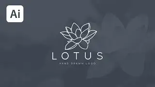 Lotus Hand Drawn Logo / Botanical Logo / Flower / Logo Design Process / Adobe Illustrator Tutorial
