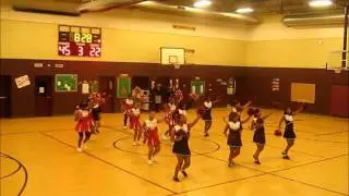 Cheerleaders dance to "sexy and i know it" by LMFAO