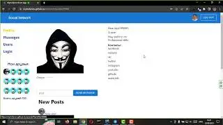 Pet project: The social-network website