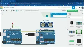 İKİ ARDUİNO İLE SERİ HABERLEŞME | HC-SR04 SENSÖR KULLANIMI İLE LED KONTROLÜ  #Arduino #Tinkercad