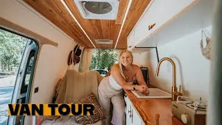 VAN TOUR - Mom Builds Sprinter Conversion Under $10K to Travel with Toddler