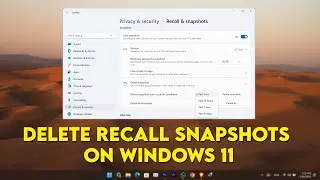 How to Delete Recall Snapshots on Windows 11 (Clear Your History & Regain Privacy!)