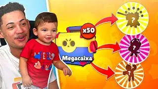 CRIEI uma CONTA PARA MEU IRMÃO e ABRIMOS 50 MEGACAIXAS no BRAWL STARS!