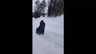 Jumps with a GT Snow Racer.