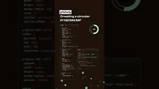 Creating a circular progress bar with HTML #bar #html5 #css3 #programming #htmldeveloper #python