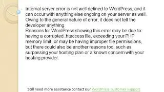 WordPress Internal Server Error