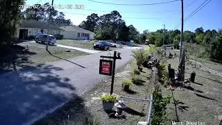 Crash into fence