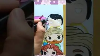 How to color Elvis Presley as Funko Pop  #art #pablodraws #anime #fyp #shorts