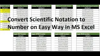 Convert Scientific Notation to Number on Easy Way in MS Excel