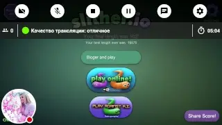 Стрим игры "slither.io".