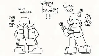sans and comic's birthday.. again