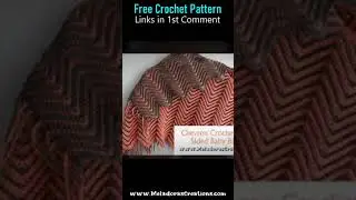 Chevron Crochet Baby Blanket #shorts