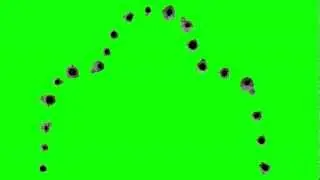 multiple bullet holes 10 - HD transparent footage