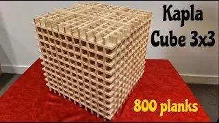 Building a 3x3 Cube with Kapla #timelapse #construction #cube