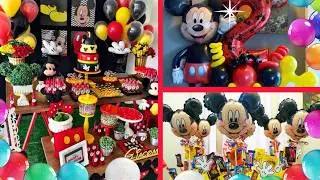 7 Ideas de Decoración para Fiesta de Mickey Mouse 🎈🖤💛🎉