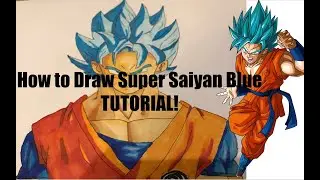 How to Draw Goku Super Saiyan Blue!