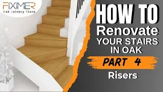 How to do Stair Renovation in Oak ***CUT RISERS*** part 4/12