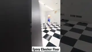 WOW! Epoxy Checker Floor 🔥#epoxy #flooring #garage