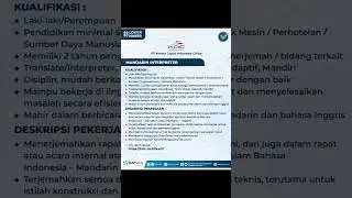 Info Lowongan Kerja di PT Kereta Cepat Indonesia China