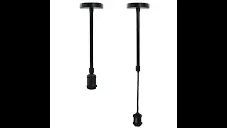 Ceiling Lamp Base E27 Vintage Light Cap Adjustable Length Metal Stretch Rod Modern Retro Lampholder