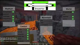 Dream opens hack client GUI in manhunt