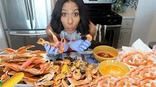 SEAFOOD BOIL MUKBANG! WATCH ME EAT! | Jayla Koriyan TV