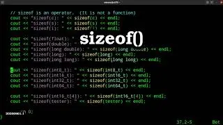 The sizeof() Operator