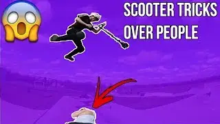 DOING SCOOTER TRICKS OVER PEOPLE AT THE SKATEPARK?!