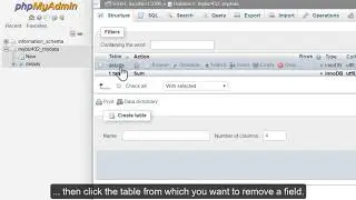 Deleting fields from database tables with phpMyAdmin - HOSTIMUL