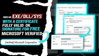 How to Sign an EXE/DLL With a Certificate Fully Valid Signed Free Easy Mode