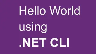 Create a console application using .NET command line / CLI