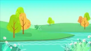 Beautiful lake background video for cartoon animation no cope write strike 