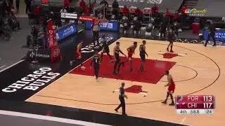 Portland Blazzers vs Chicago Bulls wild final minute