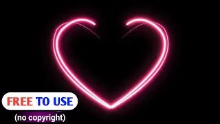 Moving HEART for OVERLAY on Black background