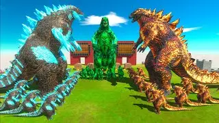 GODZILLA 2014 Ice Frostbite VS Thermo Godzilla VS Plant Godzilla of Evolution Size Comparison