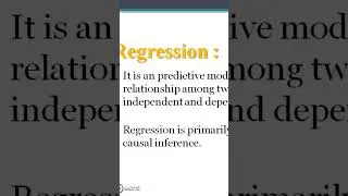 What is regression? 