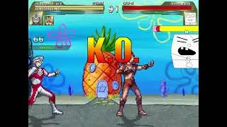 MUGEN Ikemen: Ultraman Ace And Ultraman 80 Vs Doodlebob (Part 2 Of B-Man 9000's Request)