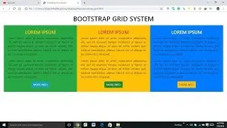 Responsive content box layout | No CSS |Using Grid System in bootstrap