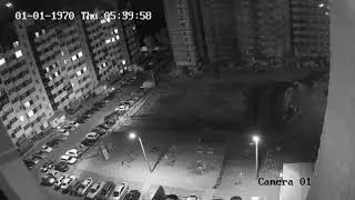Ночная съёмка камерой видеонаблюдения Hikvision 2mp с крыши жилого дома_4