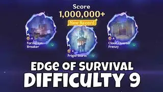 1,000,000+ Score Clears! | Genshin Edge of Survival Difficulty 9 FULL Clear