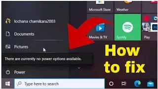 There are no power option available in windows | How to fix this error